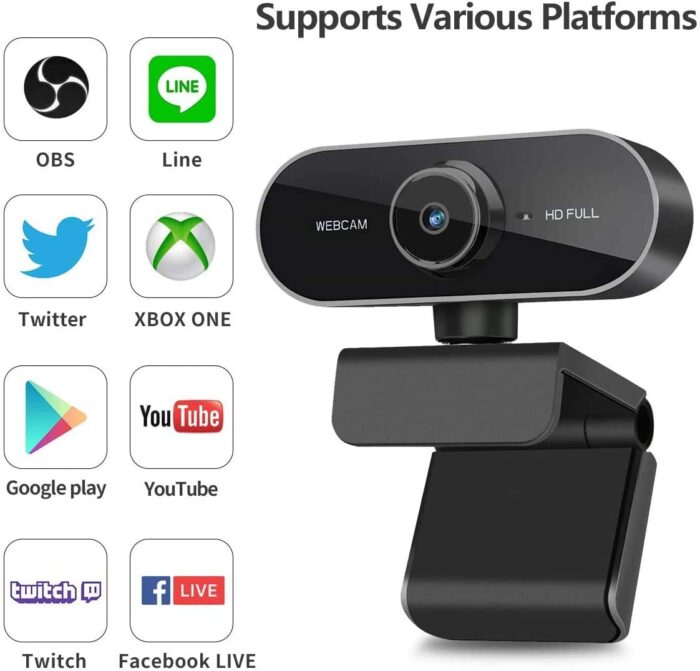 Camara Web Cam Pc Full Hd 1080p Webcam Windows Mac Android